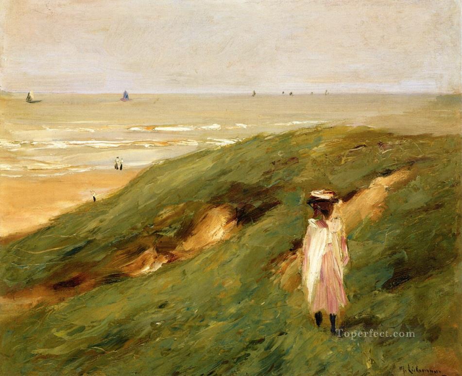 Duna cerca de Nordwijk con niño 1906 Max Liebermann Impresionismo alemán Pintura al óleo